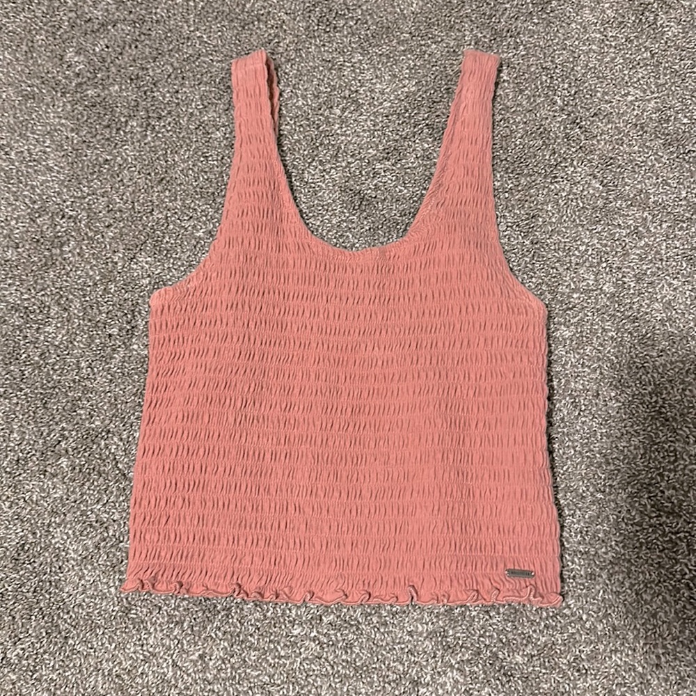 pink lettuce trim tank top
